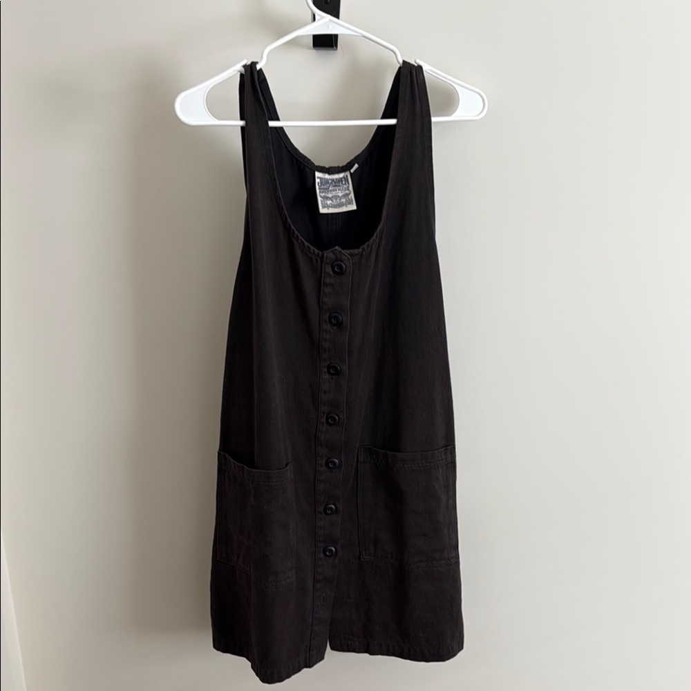 Black Ribbed Scoop Neck Sundress